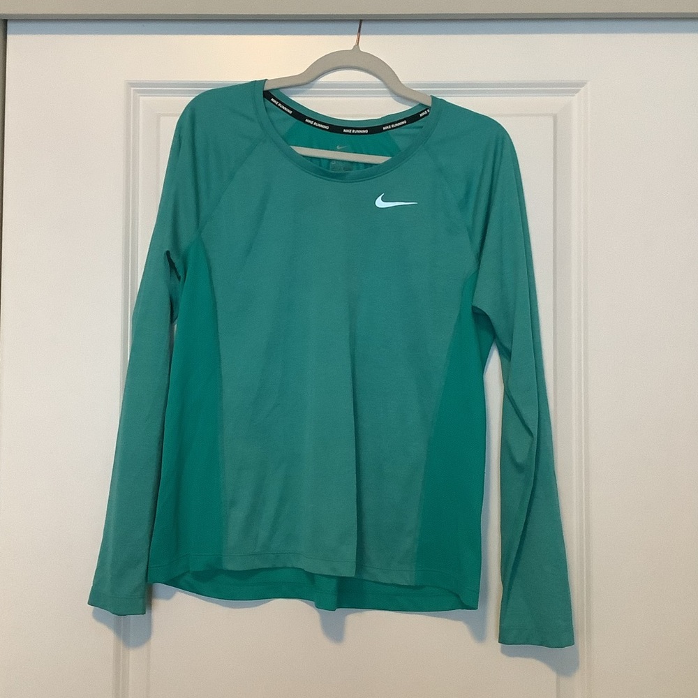 Nike Teal Long Sleeve Dri-Fit Tee (size XL)